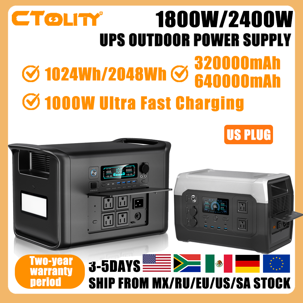 Ups Power Supply Outdoor - CTOLITY XP1000/AP2000 1800W/2400W 1024Wh/2048Wh Portable Power