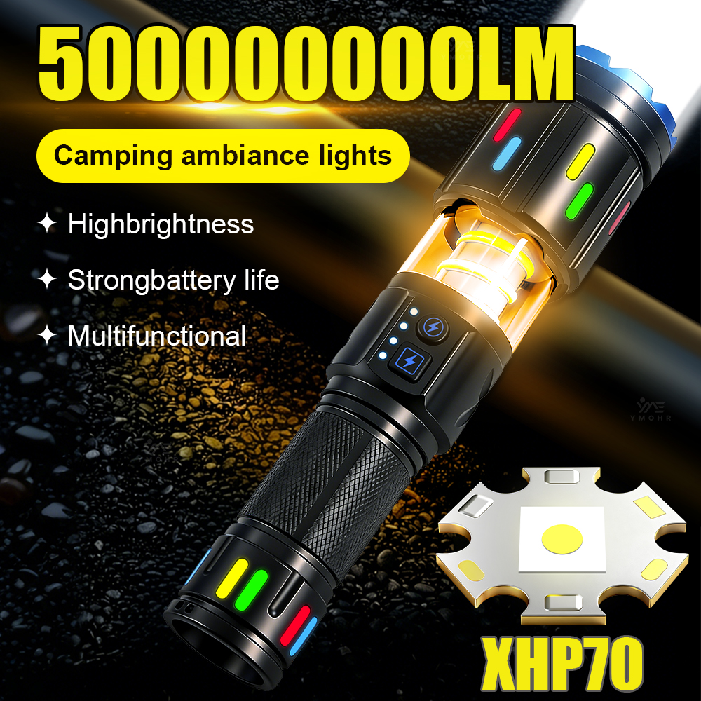 Outdoor Power Bank - XHP70 High Power Camping Flashlights Portable