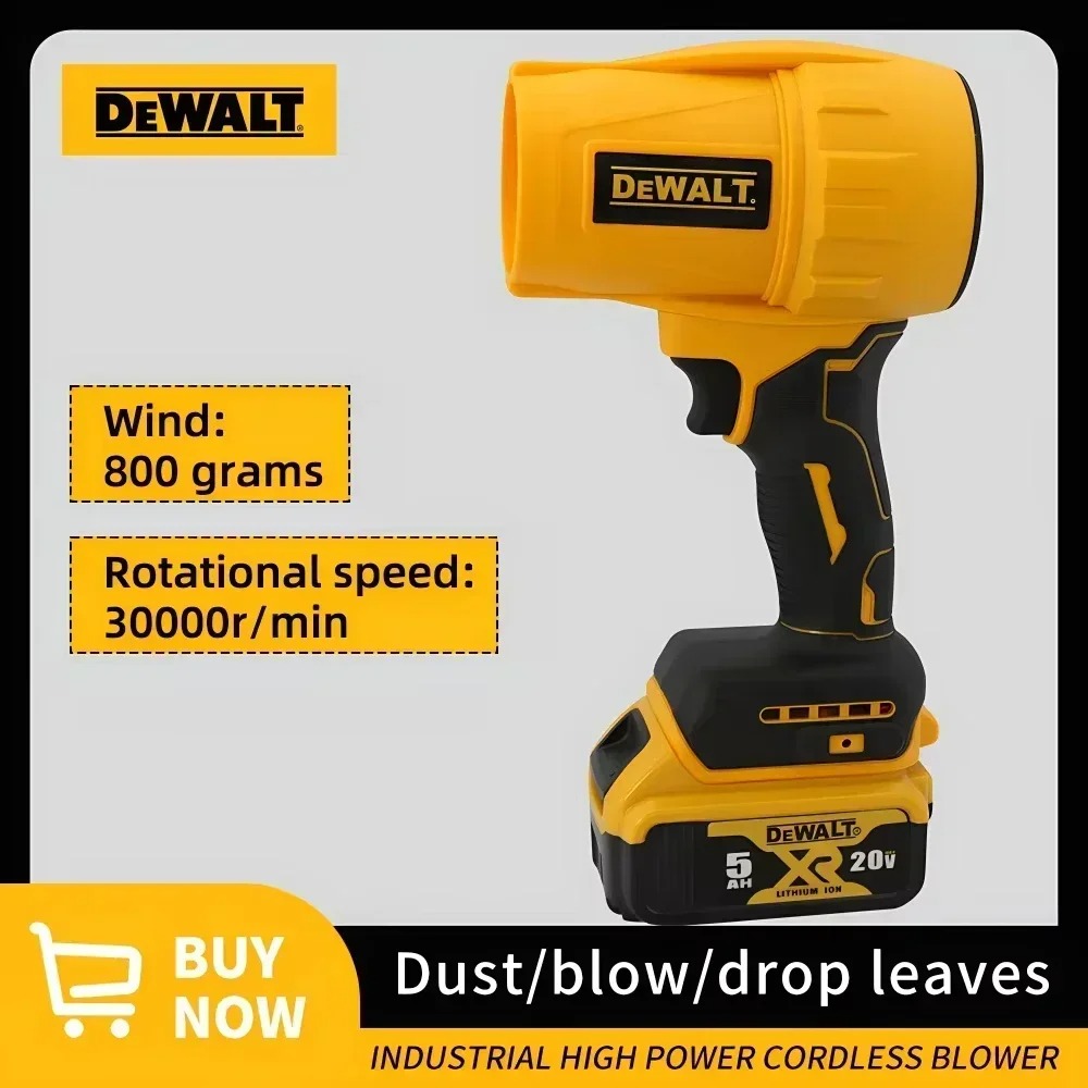 Leaf Blower Cordless - Dewalt Wireless Brushless High-Power Handheld Blower