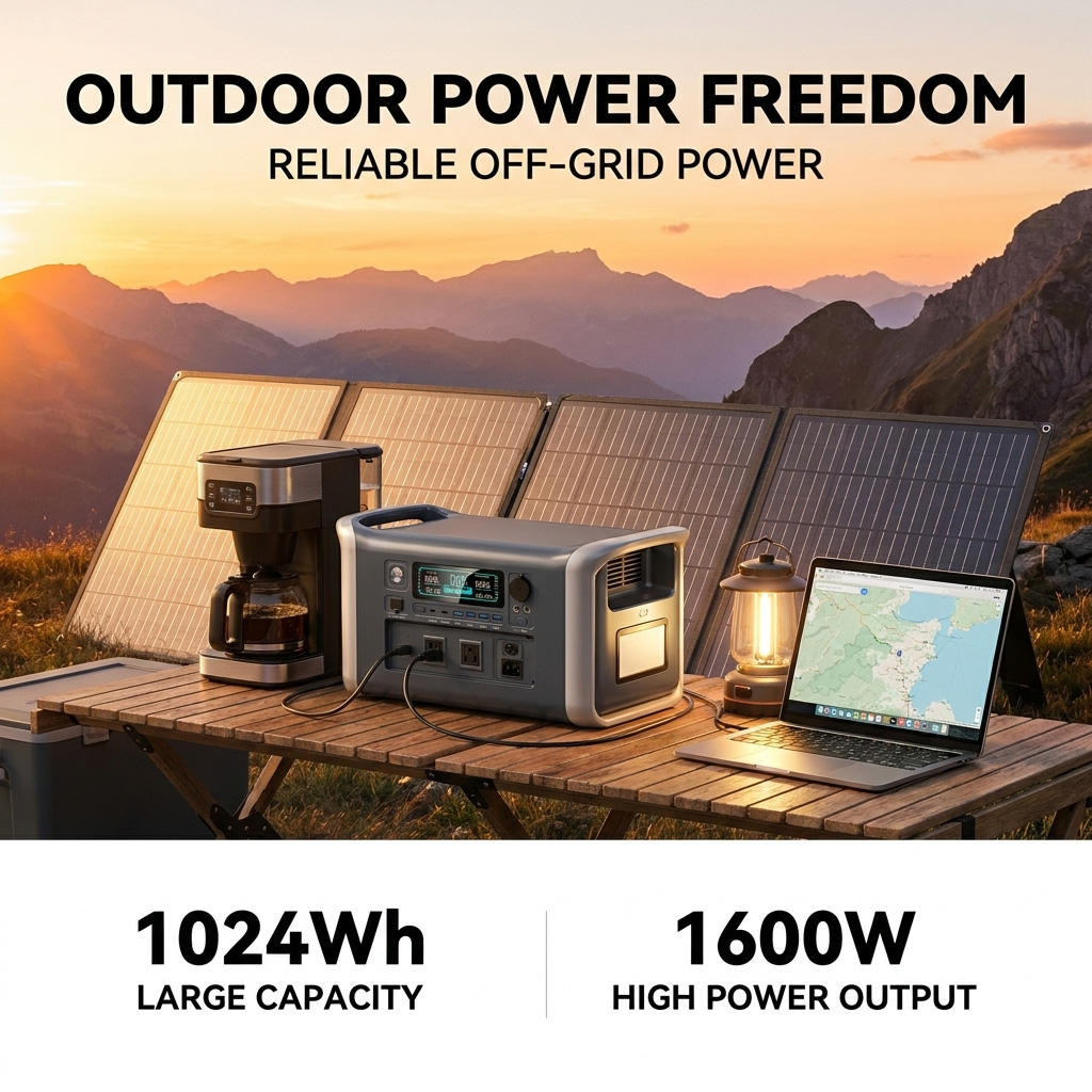 1024Wh Power Bank, LiFePO4 Sol - Ups Power Supply Outdoor recensione e prezzo