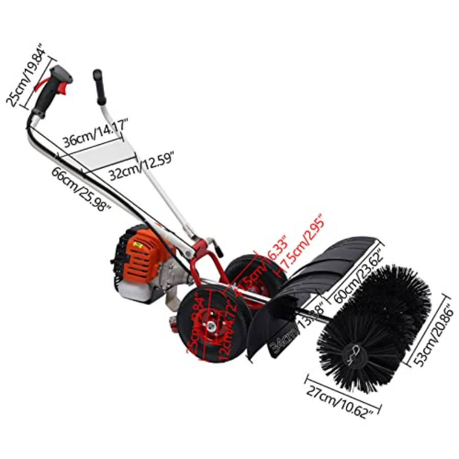 Gas Powered Push Lawn Sweeper  - Outdoor Power Broom recensione e prezzo