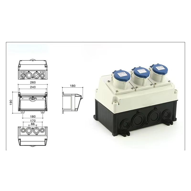 32A IP65 waterproof outdoor pl - Outdoor Power Distribution Board recensione e prezzo