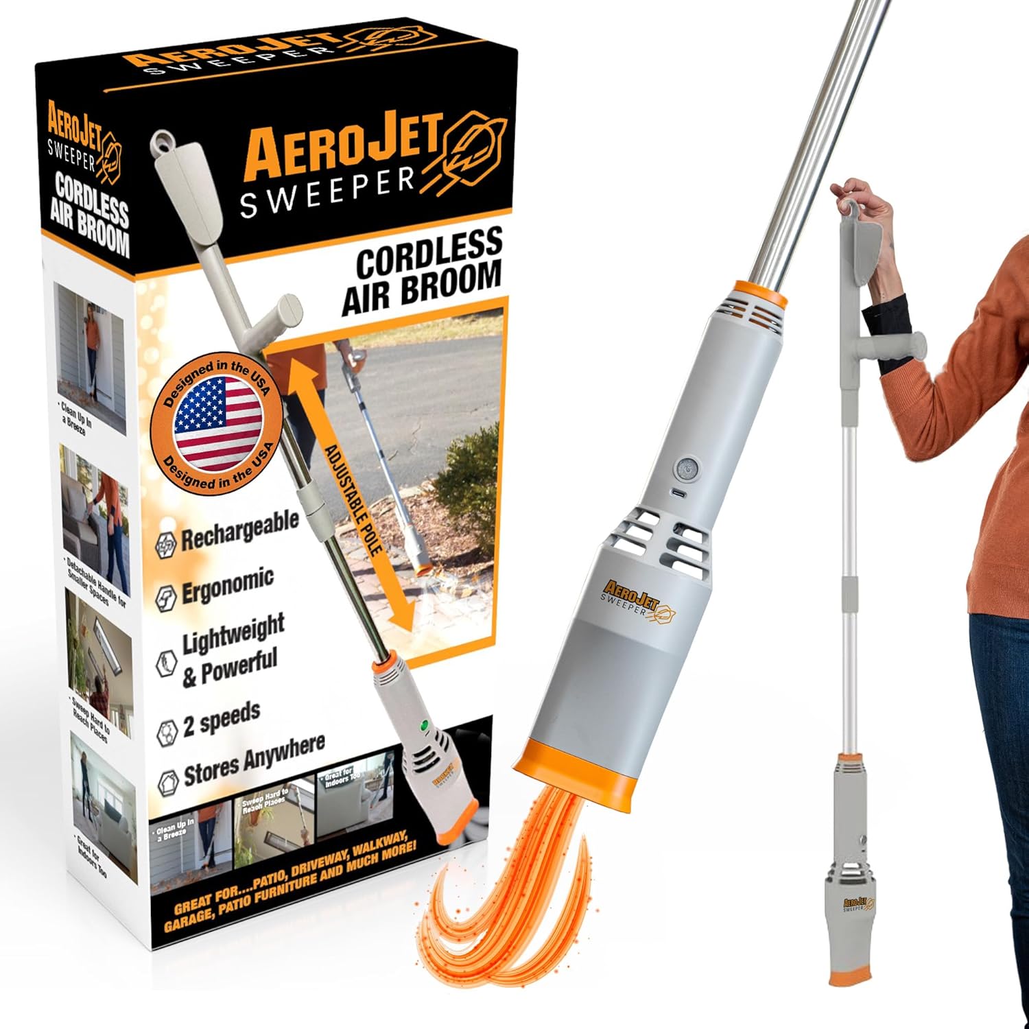 Cordless Air Broom Rechargeabl - Outdoor Power Broom recensione e prezzo
