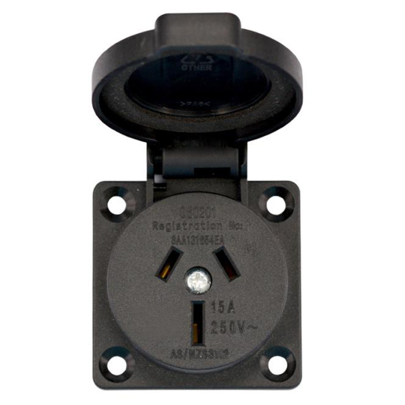 2PCS Black 10A 15A Australia O - Outdoor Power Receptacle recensione e prezzo