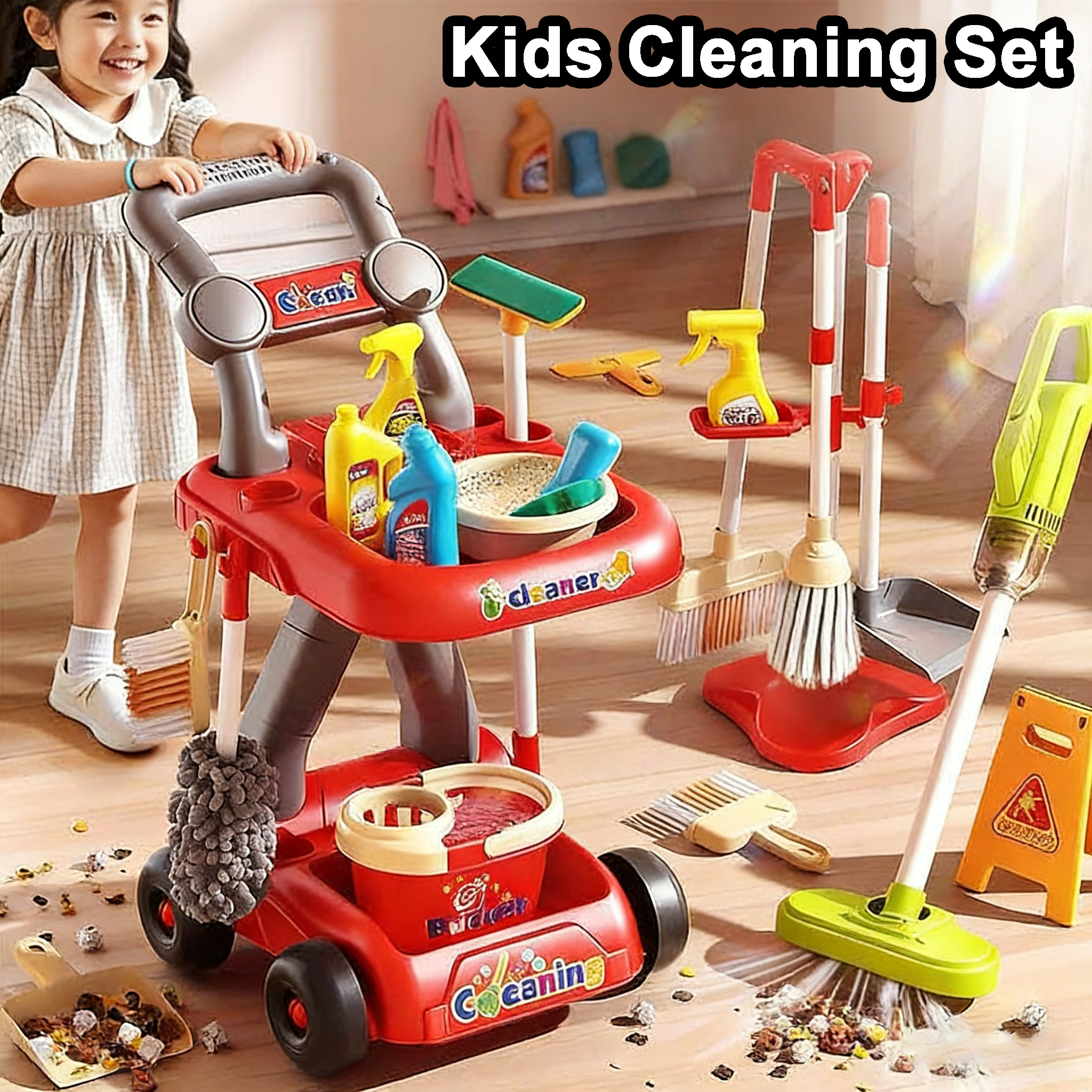 Kids Cleaning Toy Set Housekee - Outdoor Power Broom recensione e prezzo