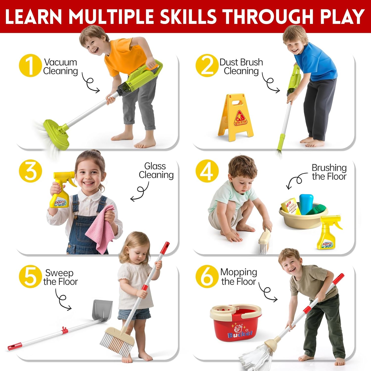 Kids Cleaning Toy Set Housekee - Outdoor Power Broom recensione e prezzo