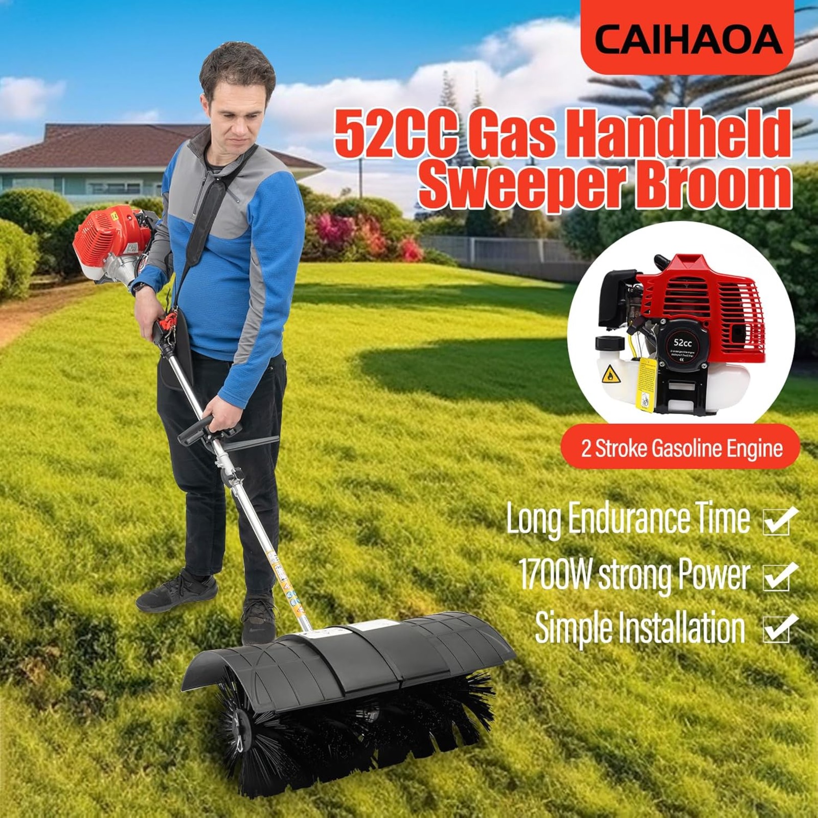 52CC 2 Stroke Gas Handheld Swe - Outdoor Power Broom recensione e prezzo