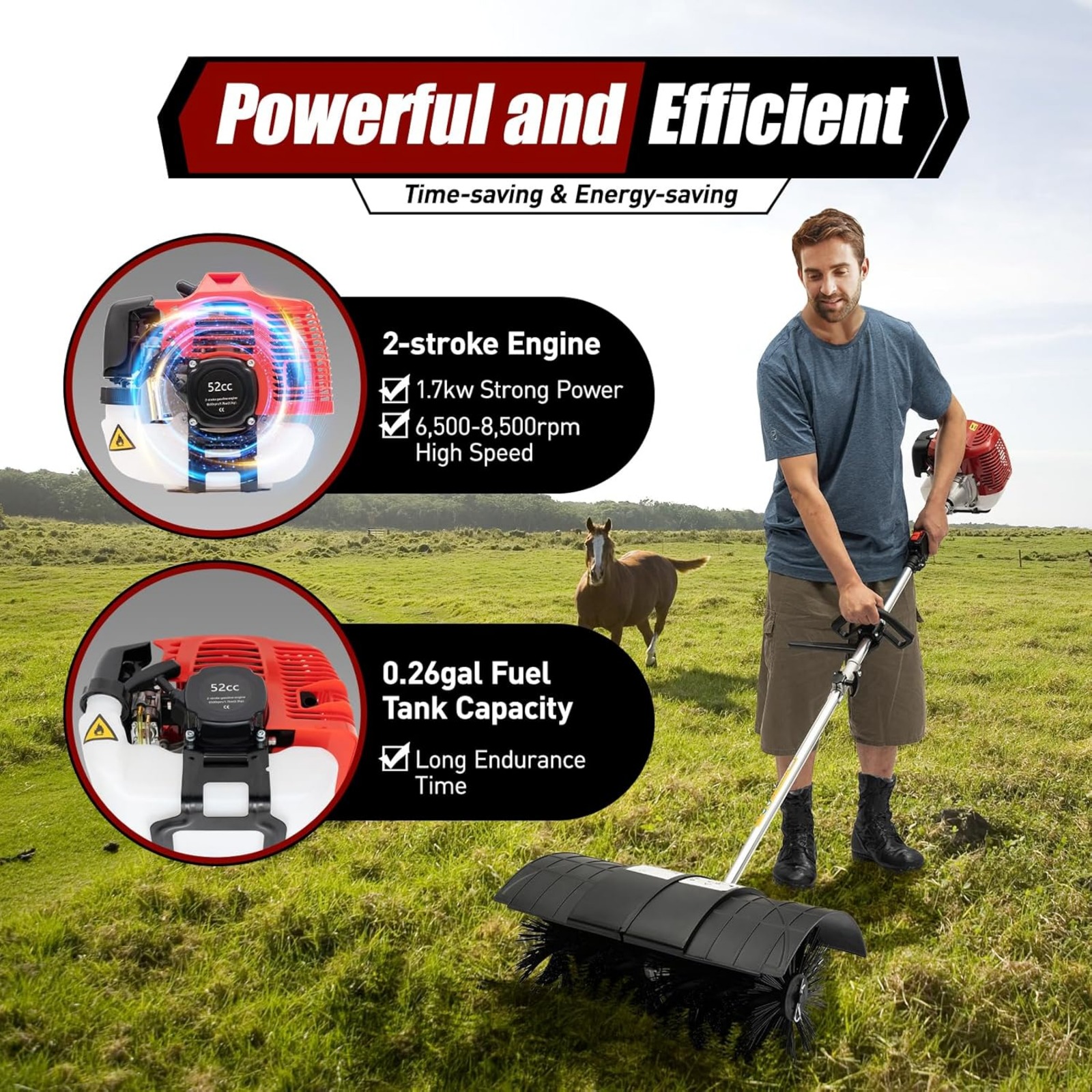 52CC 2 Stroke Gas Handheld Swe - Outdoor Power Broom recensione e prezzo