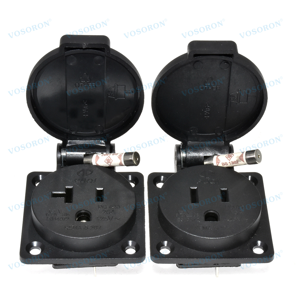 Black 125V 15A 20A IP44 CE Ame - Outdoor Power Receptacle recensione e prezzo
