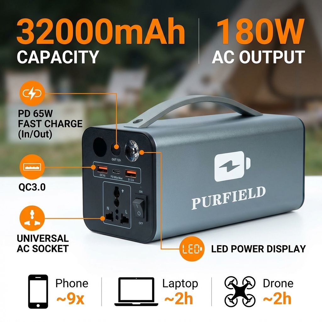 180W Outdoor Power Station 320 - Outdoor Power Bank recensione e prezzo