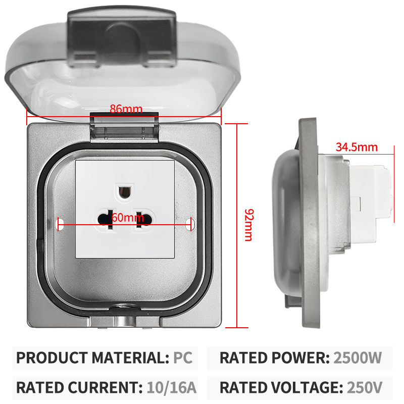 IP65 Waterproof Outdoor Socket - Outdoor Power Receptacle recensione e prezzo