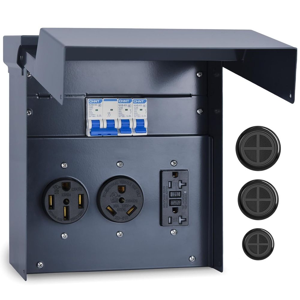 RV Electrical Panel with Break - Outdoor Power Receptacle recensione e prezzo