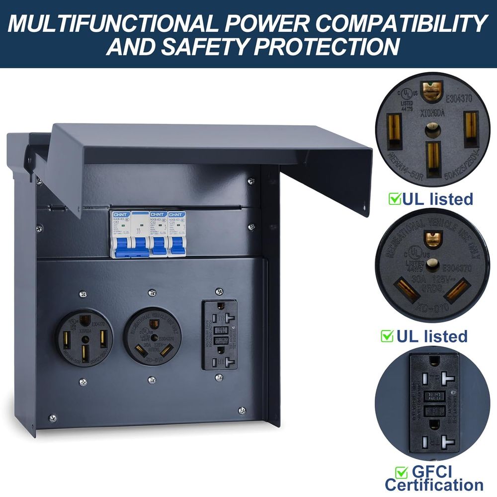 RV Electrical Panel with Break - Outdoor Power Receptacle recensione e prezzo