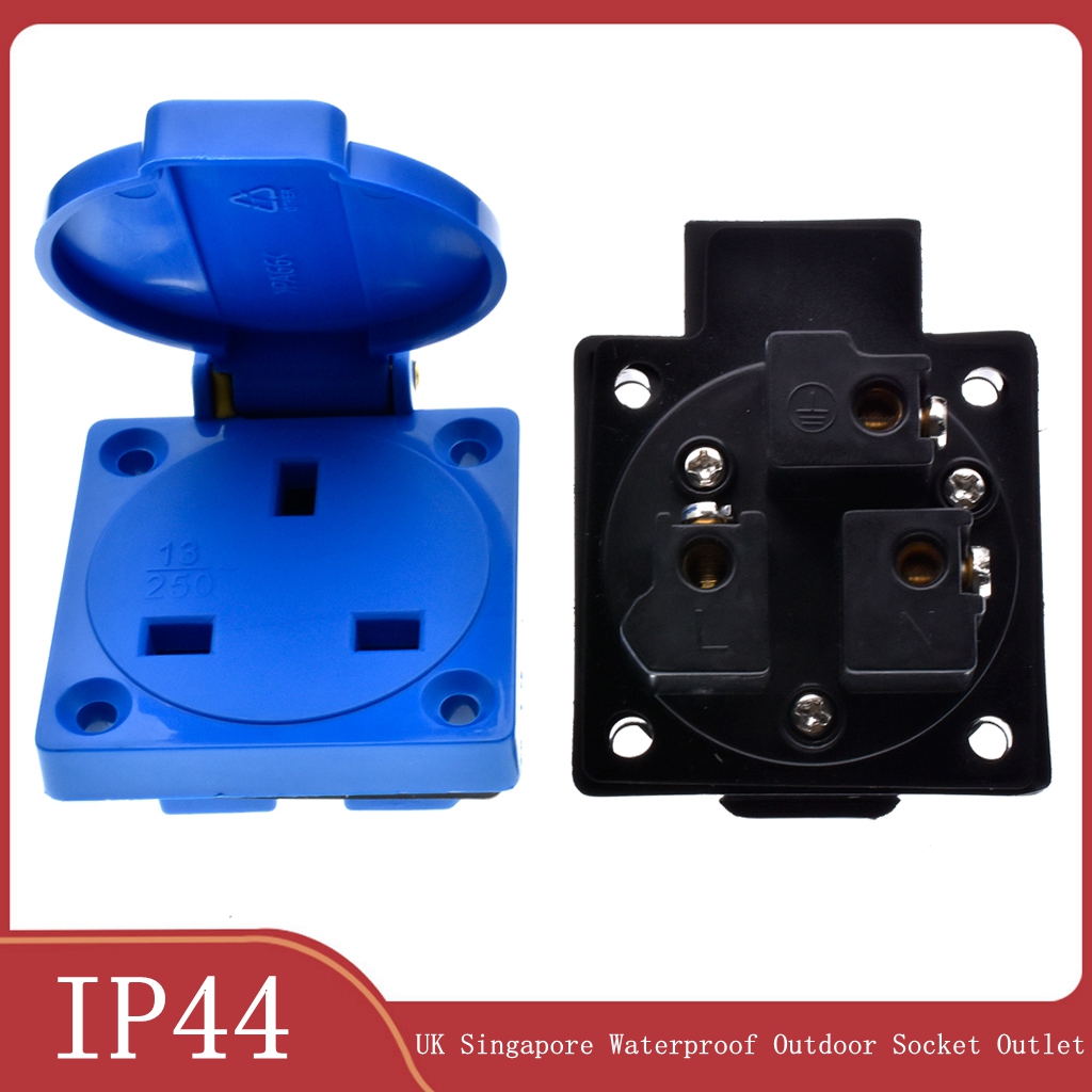1pcs Britain Black Blue 13A 25 - Outdoor Power Receptacle recensione e prezzo