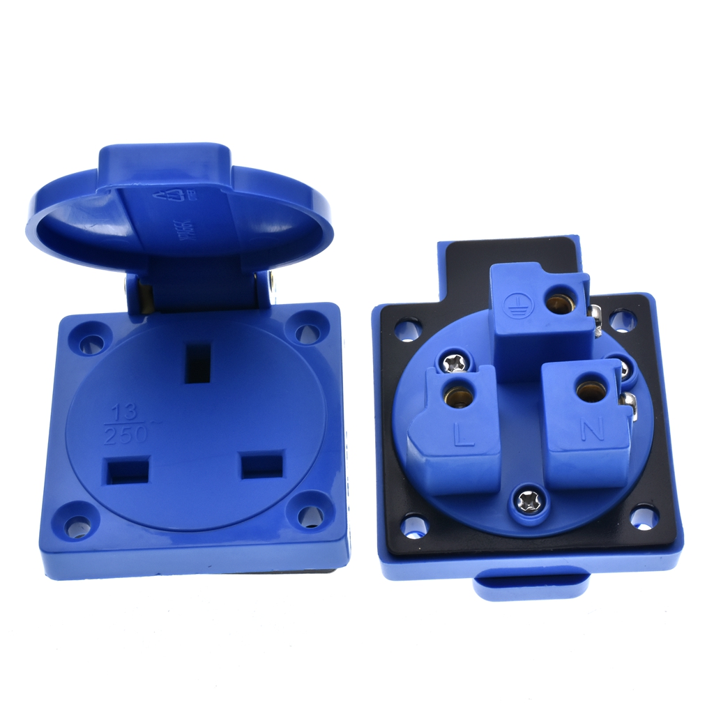 1pcs Britain Black Blue 13A 25 - Outdoor Power Receptacle recensione e prezzo