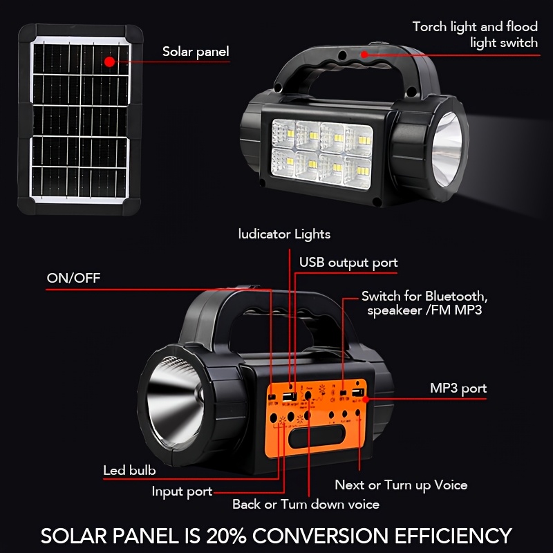 Solar Rechargeable Camping Lig - Outdoor Power Bank recensione e prezzo