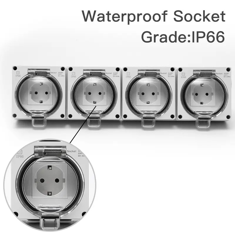 IP66 waterproof power receptac - Outdoor Power Receptacle recensione e prezzo