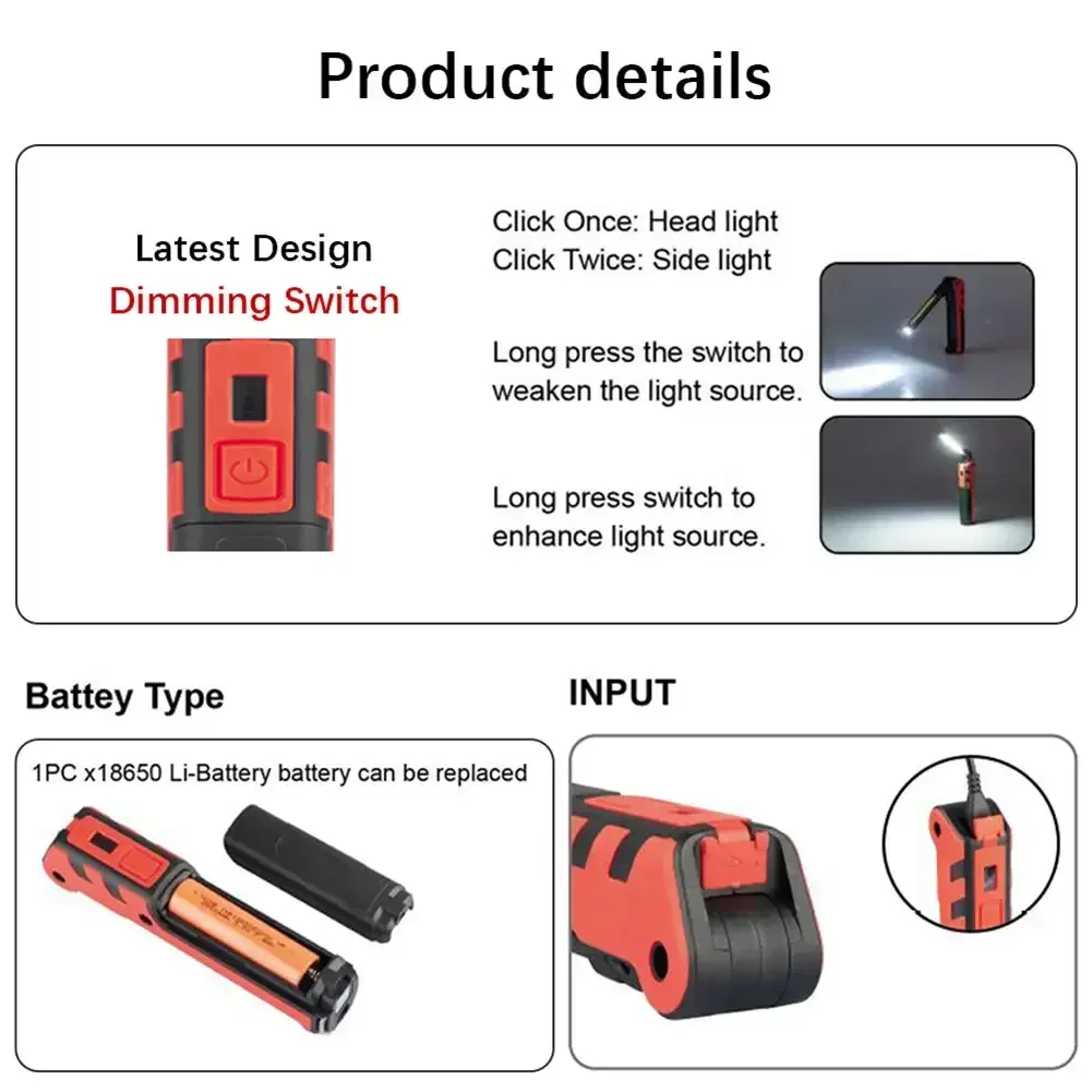 Dimmable COB LED Work Light US - Outdoor Power Bank recensione e prezzo
