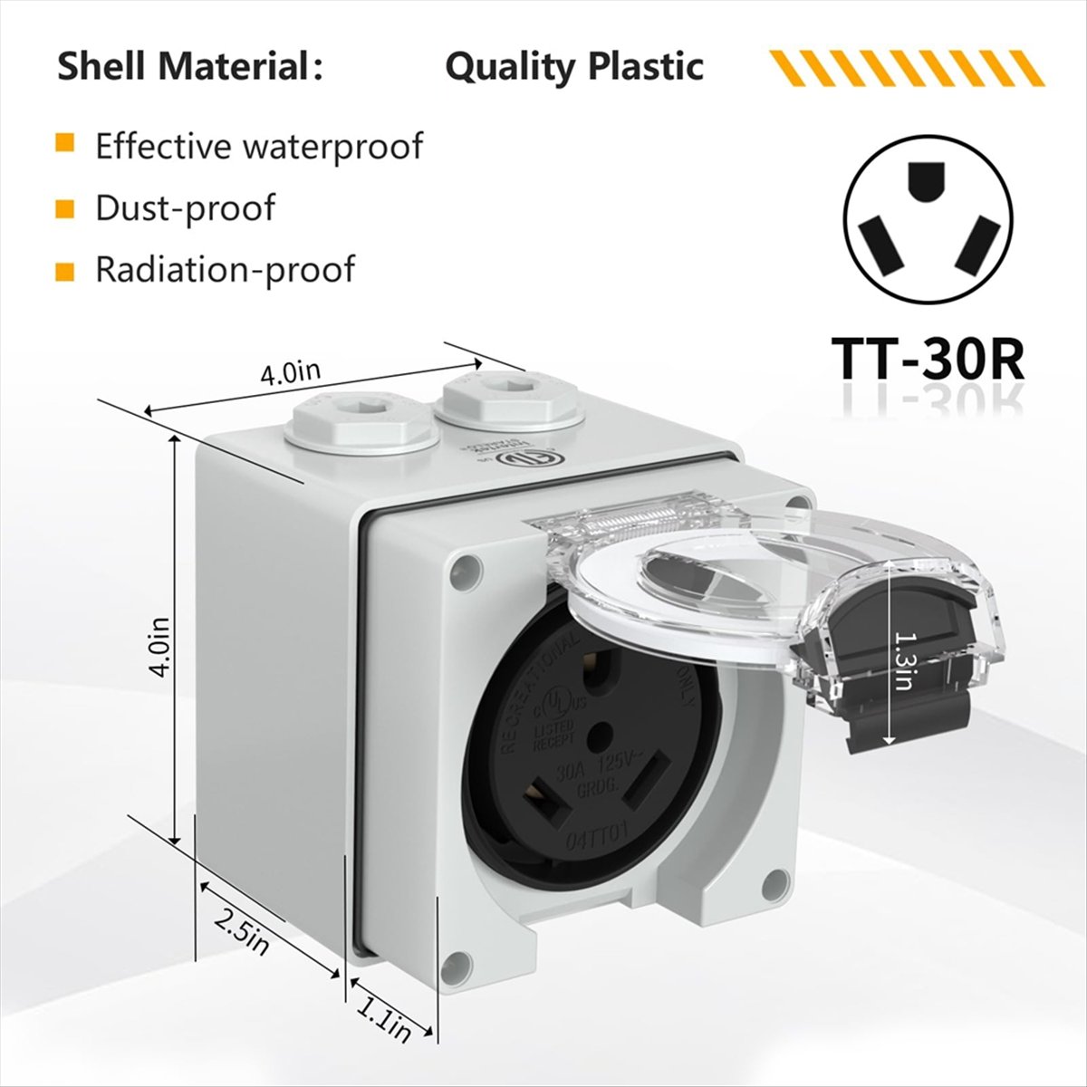 HHTL 30Amp Power Outlet Box,12 - Outdoor Power Receptacle recensione e prezzo