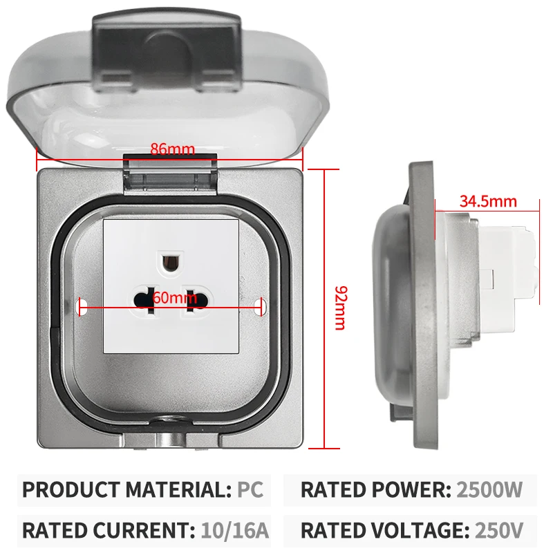 IP65 Waterproof Outdoor Socket - Outdoor Power Receptacle recensione e prezzo