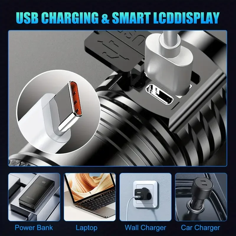 Tactical LED Flashlight 2000LM - Outdoor Power Bank recensione e prezzo