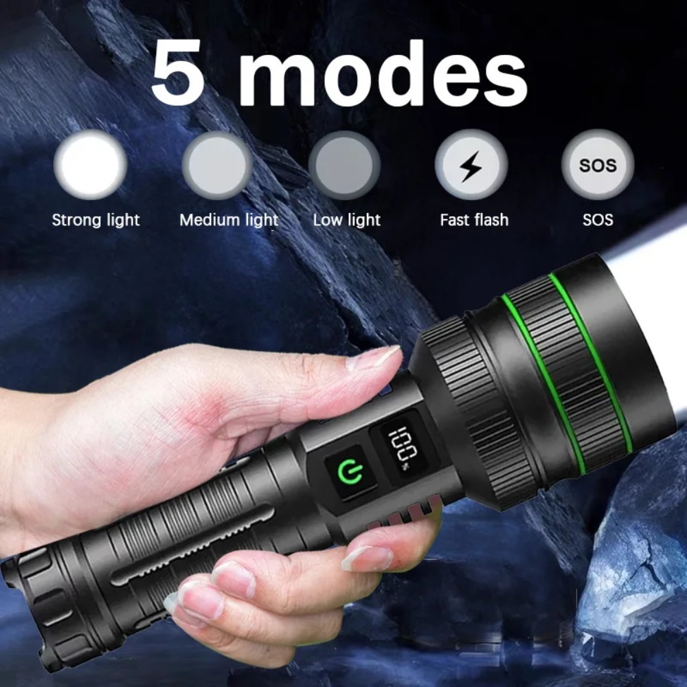 Powerful LED Flashlight Zoomab - Outdoor Power Bank recensione e prezzo