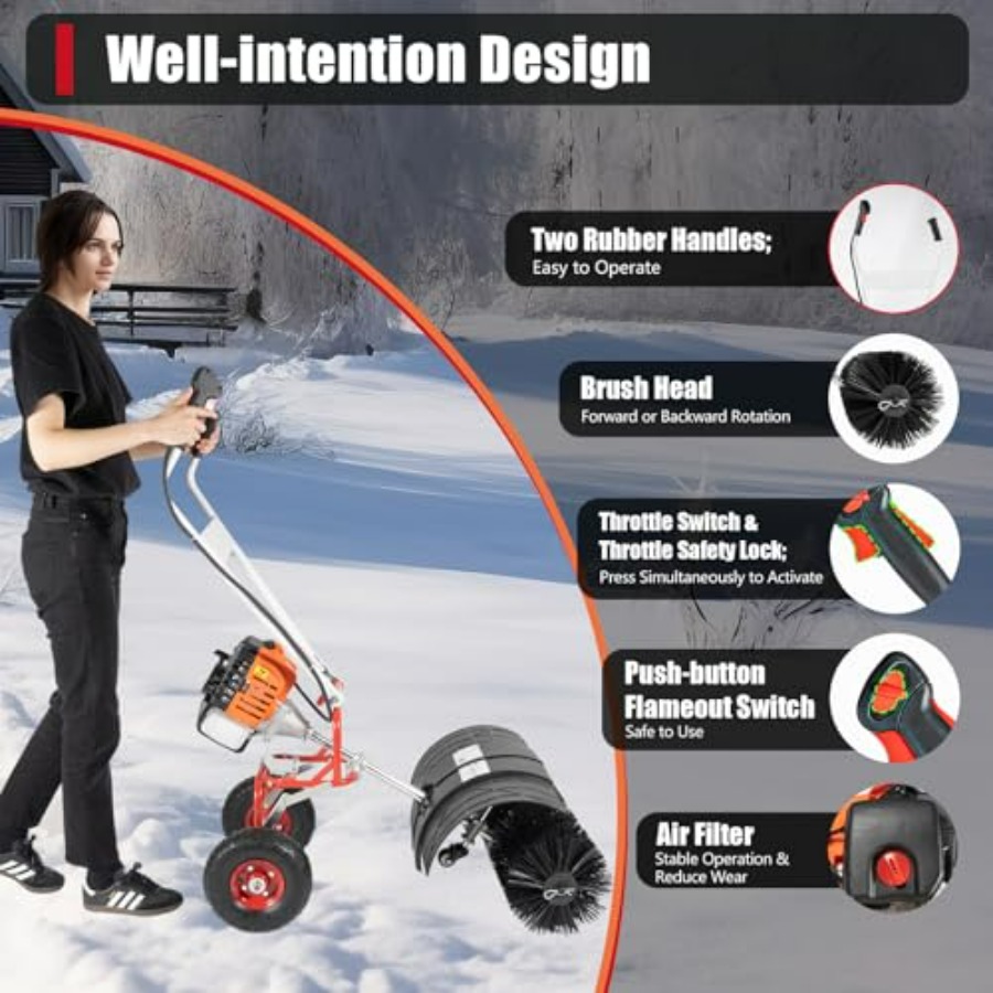 52CC Walk Behind Power Sweeper - Outdoor Power Broom recensione e prezzo